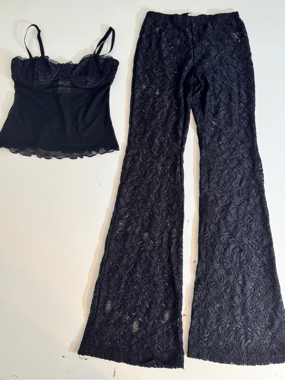 Peppermayo 2 piece set! Lace pants paired with laced cami! New!